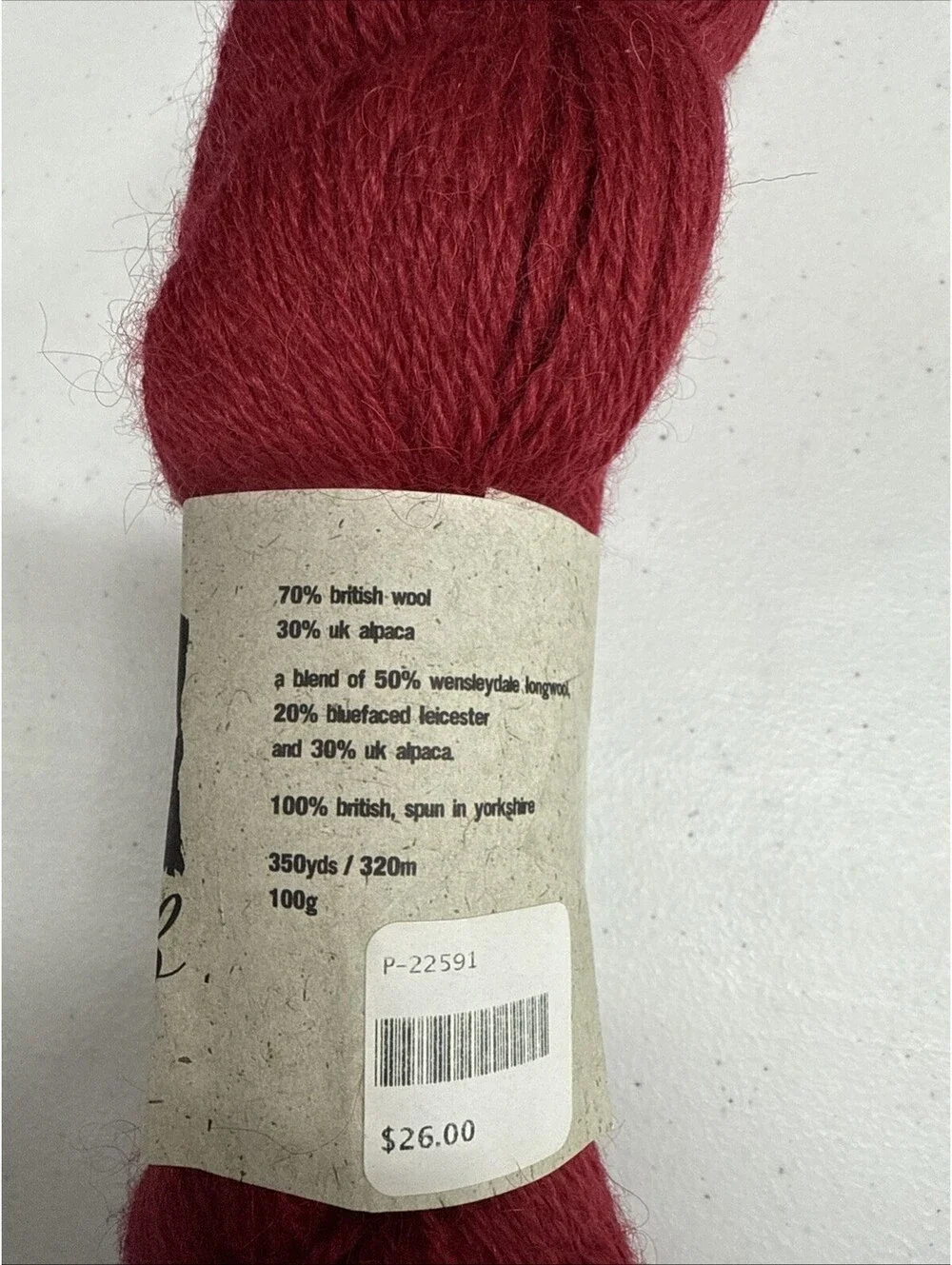 Wesley Bob ‘Titus’ British Wool/UK Alpaca Color Bret 009 3 Skein One Partial Lot